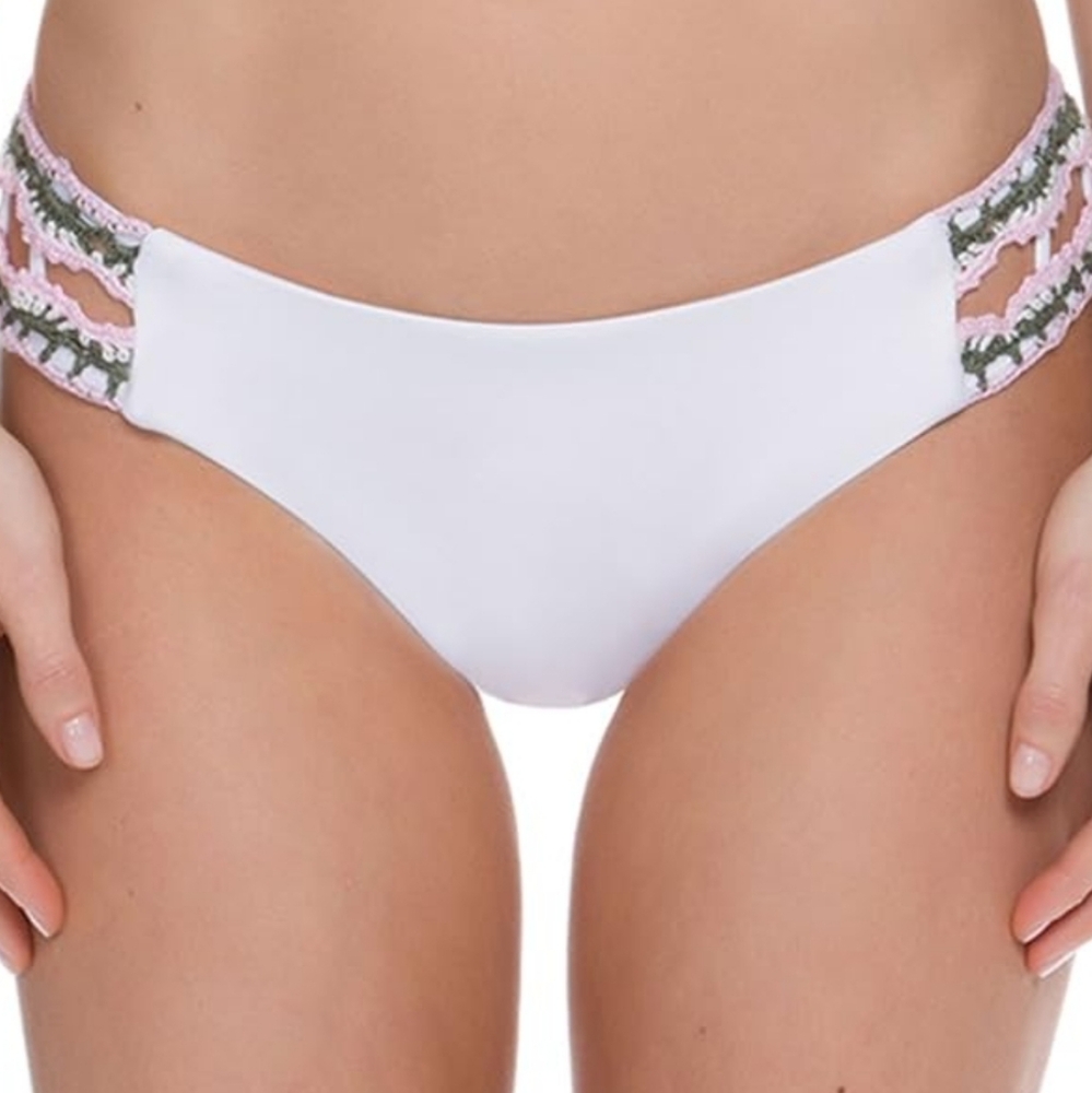 NWT Becca Medina Hipster Crochet Detailed Bikini Bottoms